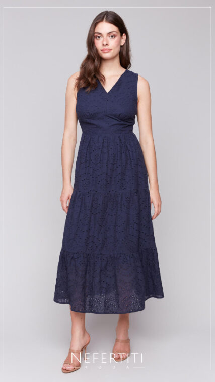 Vestido librete campesino Azul Marino D6712