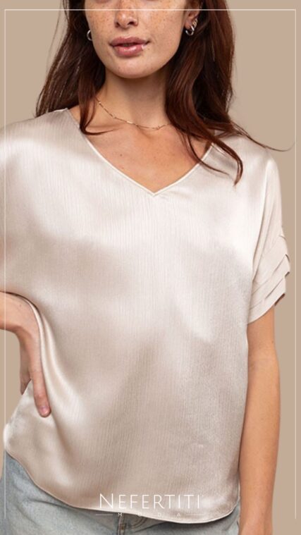 Blusa con capas en manga Champagne T16178