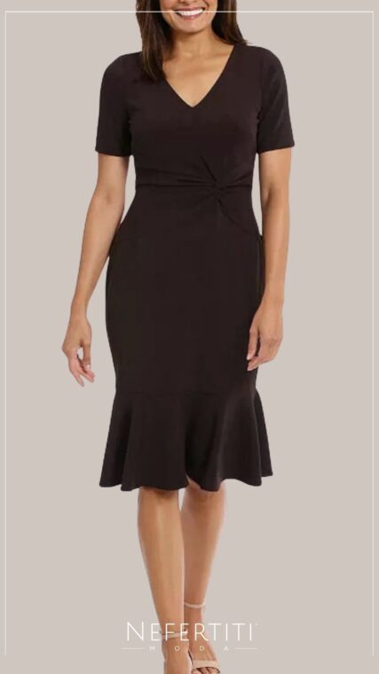 Vestido manga corta Cafe Oscuro D7070