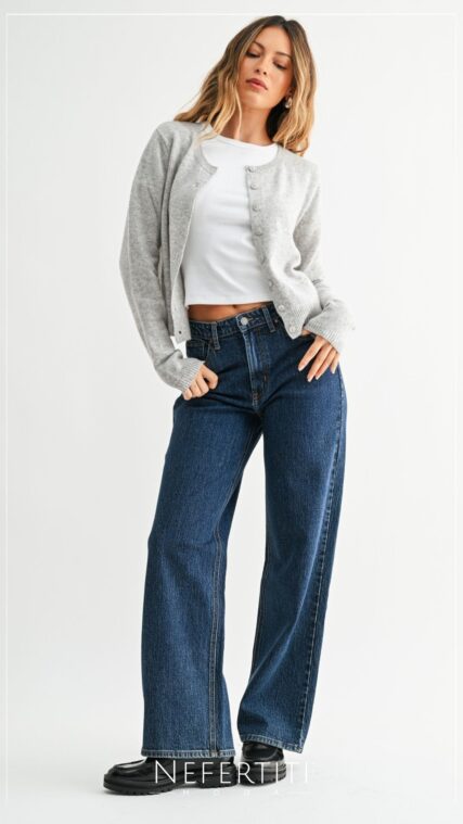 Pantalon recto Azul Oscuro PL5034