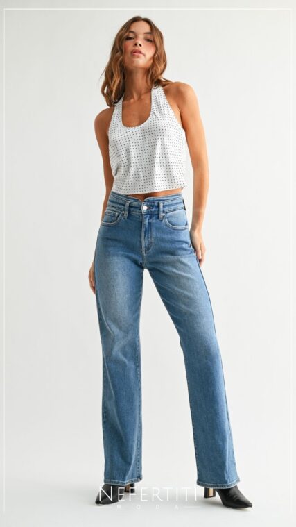 Pantalon ancho Azul Medio PL5042