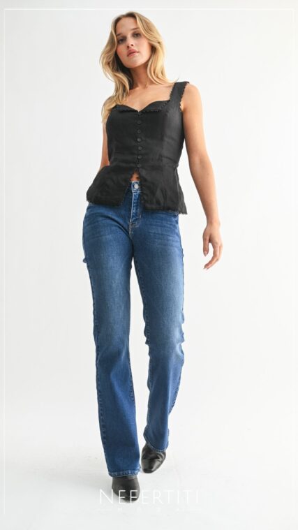 Pantalon bootcut Azul Oscuro PL5050