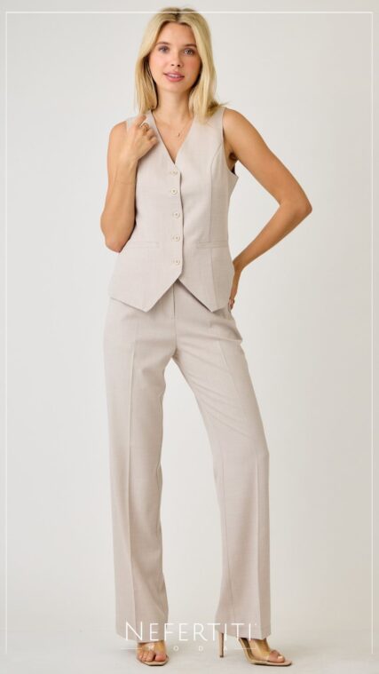 Conjunto Chaleco Pantalon Avena D7043