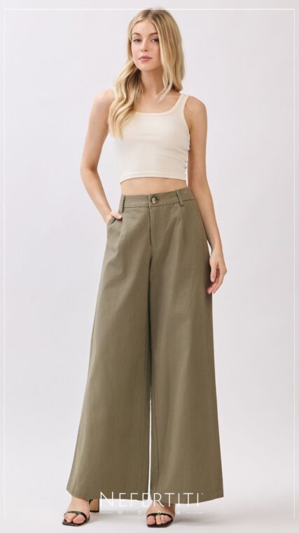 Pantalon largo ancho Verde Oliva PL5112