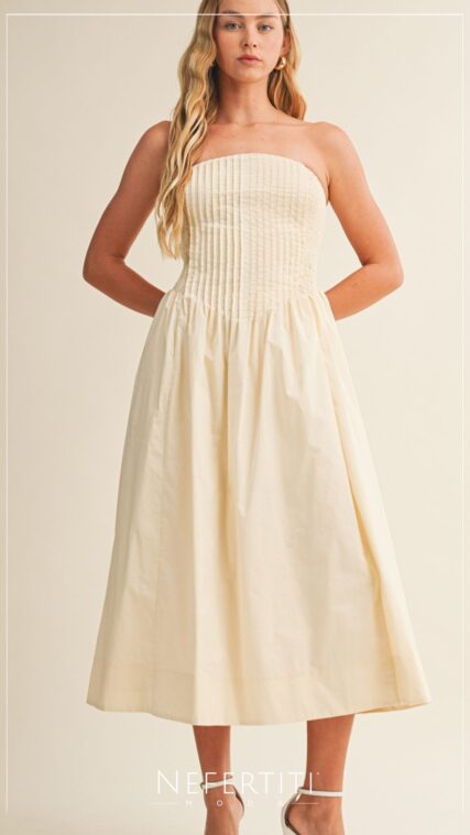 Vestido stapless maxi Amarillo Paja D7248