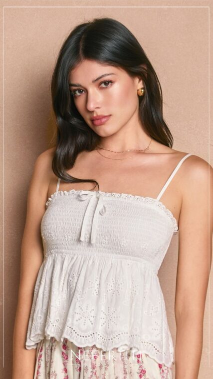 Blusa librete strapless peplum Blanco T16887