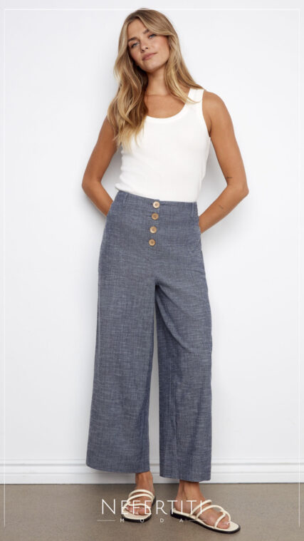 Pantalon largo botones Azul Oscuro PL5152