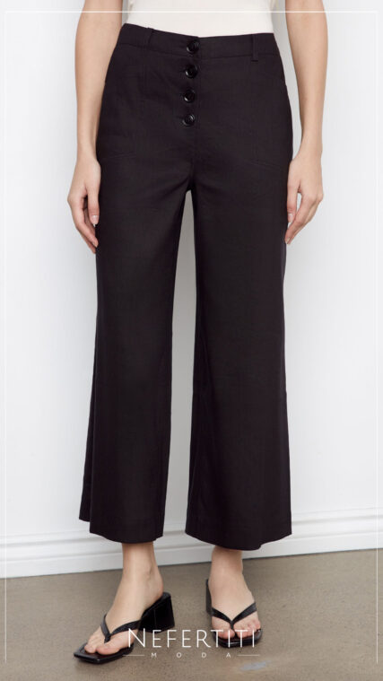 Pantalon largo botones Negro PL5169