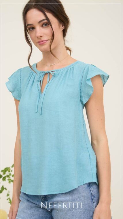 Blusa vuelo en manga Aqua T17061