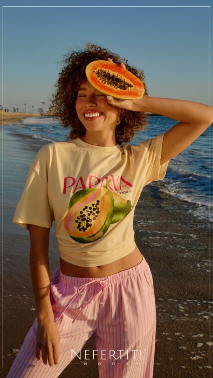 Blusa tipo camiseta PAPAYA Amarillo T17196