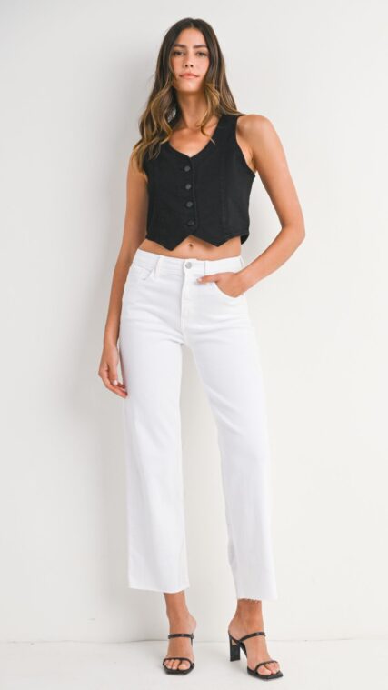 Pantalon Mezclilla Classic Straight Blanco PL5353