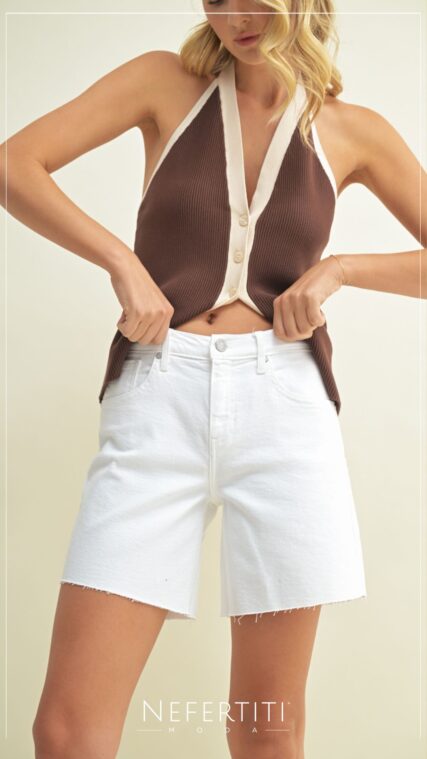 Bermuda scissor cut Blanco PC1550