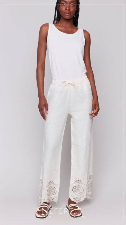 Pantalon guarda bordado Blanco PL4792